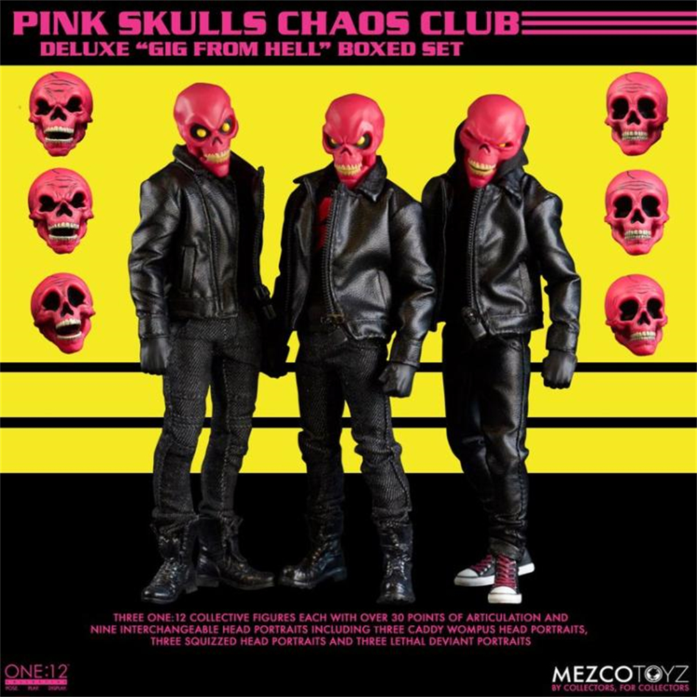Mezco Toys Pink Skulls Chaos Club Deluxe Edition 1/12th Action