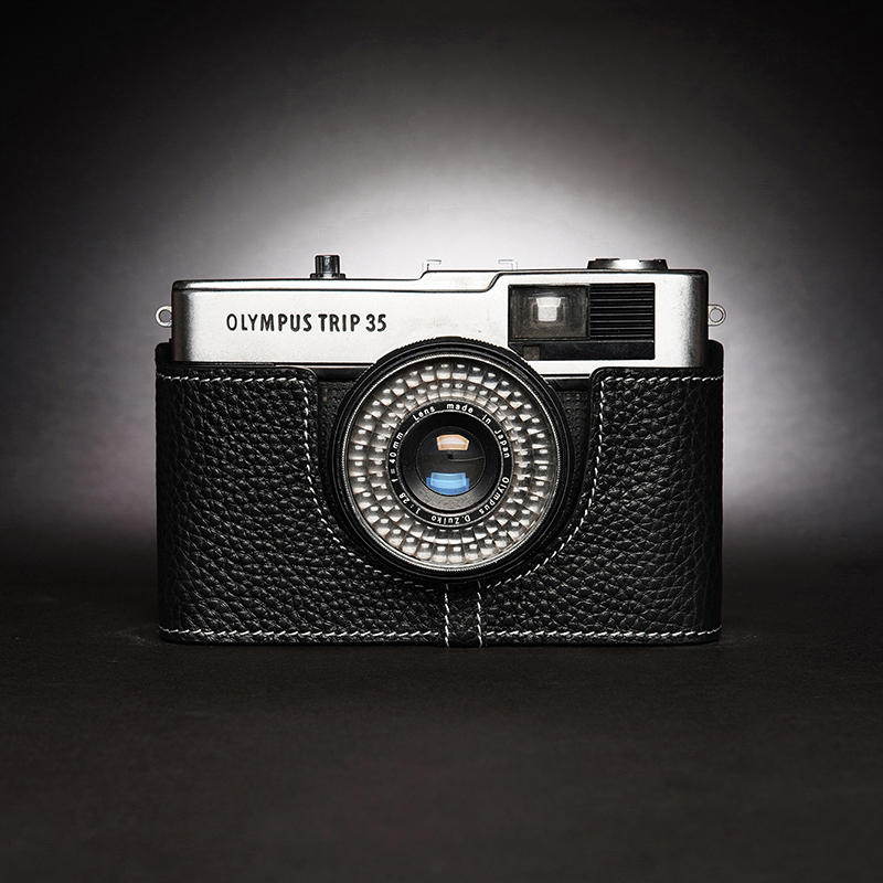 Genuine Real Leather Camera Bag Case Protect Cover For Olympus