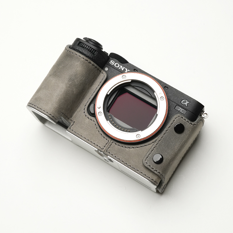 Genuine Real Leather Camera Bag Protect Case Cover Base For Sony A7C2 A7CII A7CR - Picture 26 of 31