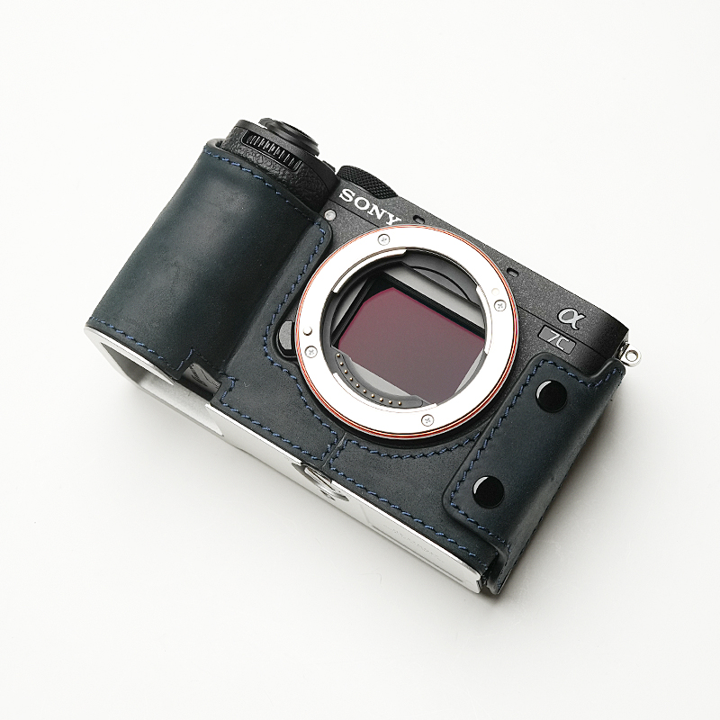 Genuine Real Leather Camera Bag Protect Case Cover Base For Sony A7C2 A7CII A7CR - Picture 23 of 31