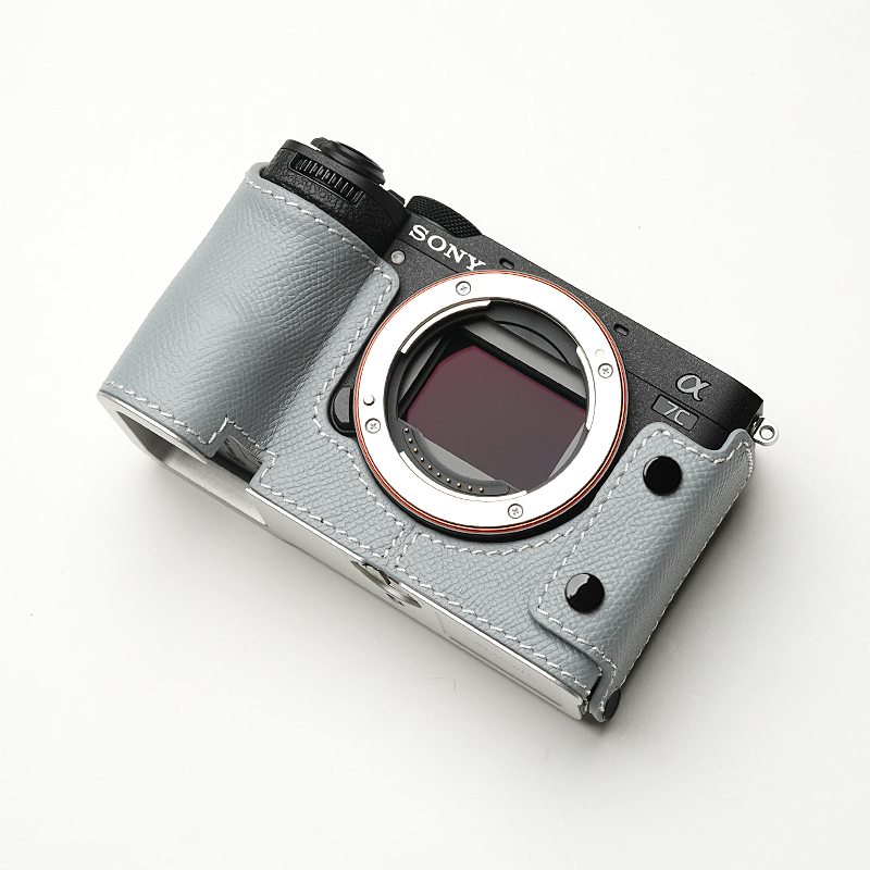 Genuine Real Leather Camera Bag Protect Case Cover Base For Sony A7C2 A7CII A7CR - Picture 29 of 31