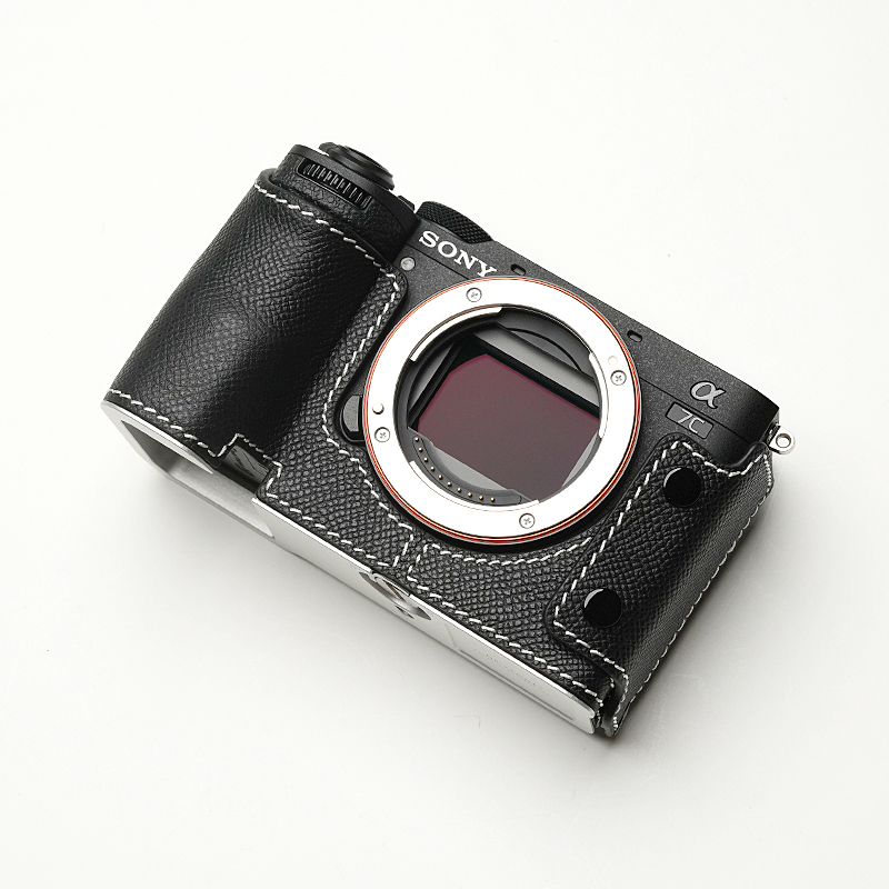 Genuine Real Leather Camera Bag Protect Case Cover Base For Sony A7C2 A7CII A7CR - Picture 31 of 31
