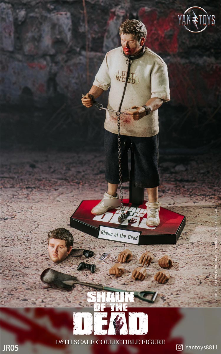 1/6 Yantoys JR05 Shaun of the Dead Ed Zombie Action Figure Model