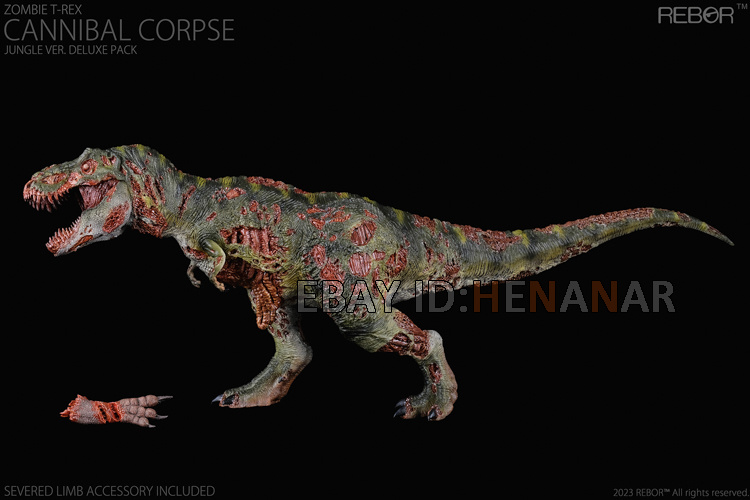 REBOR Zombie T-Rex 1/35 PVC Cannibal Corpse Jungle Ver Model 16.5