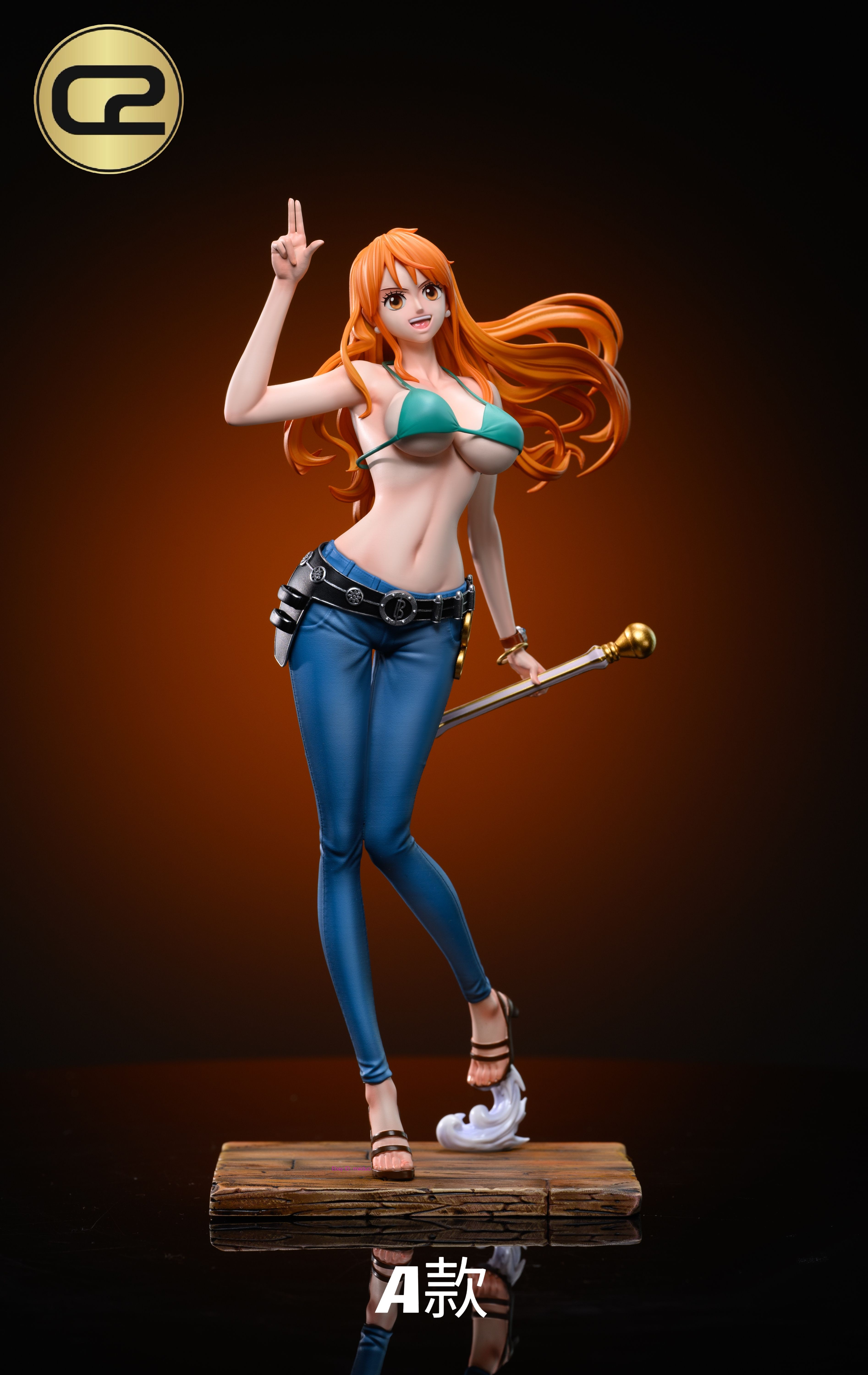 C2 Studio Nami One Piece Resin Figurine Model 22.5cmH in