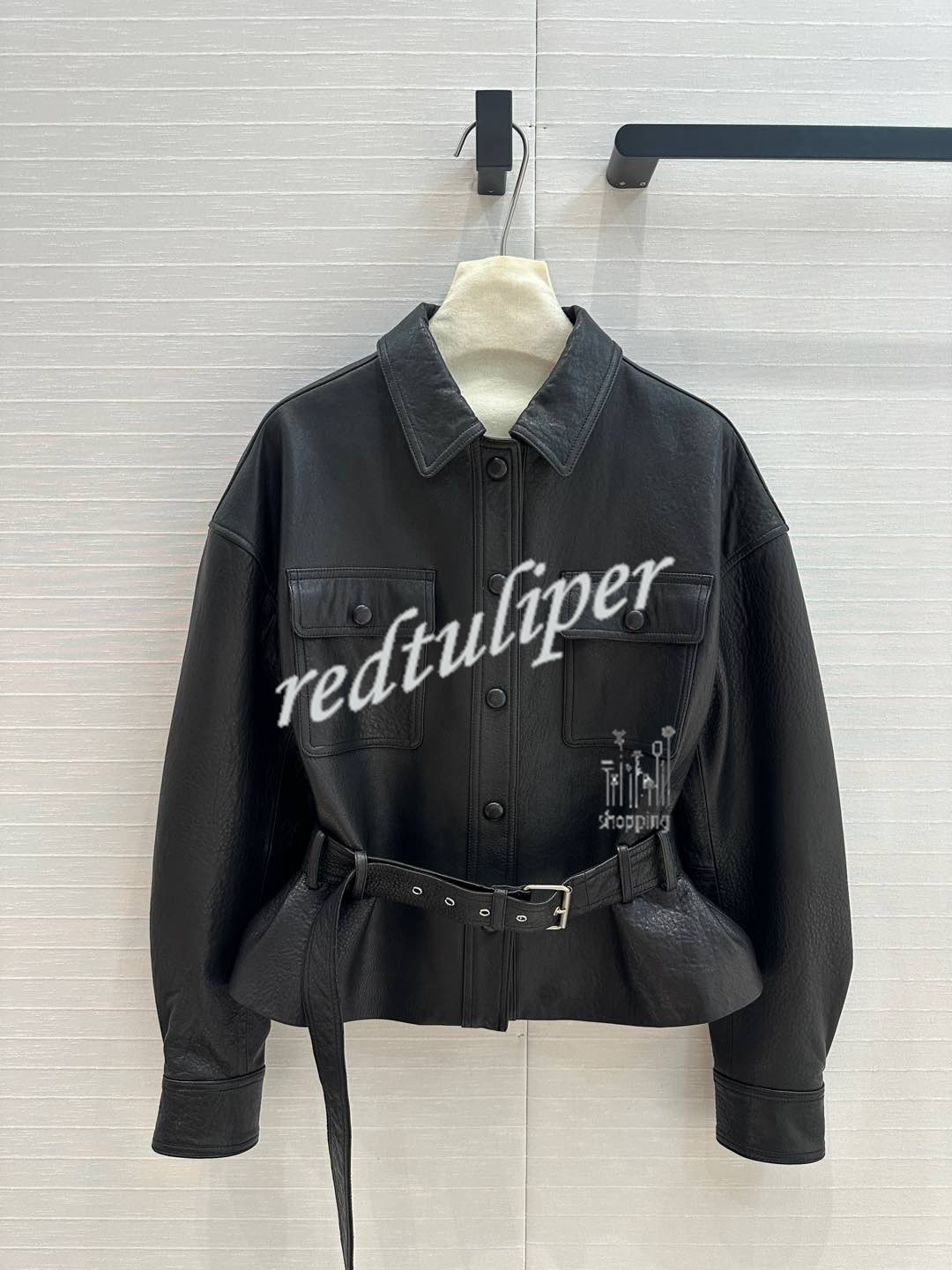 2025 Early Spring Brown Black Waist Cinched Jacket Jacke SML - Bild 3 von 4