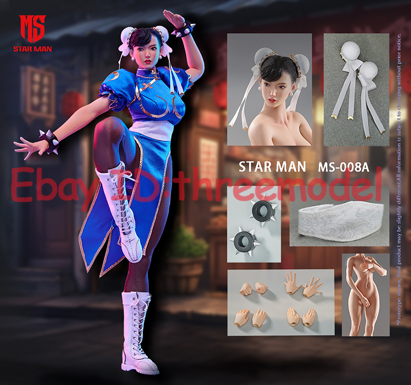 STAR MAN MS-008A 1/6 Chun li 春麗 クラシック版 STAR MAN MS-008A 1/6 Female Fighter Chun-li Collectible Action