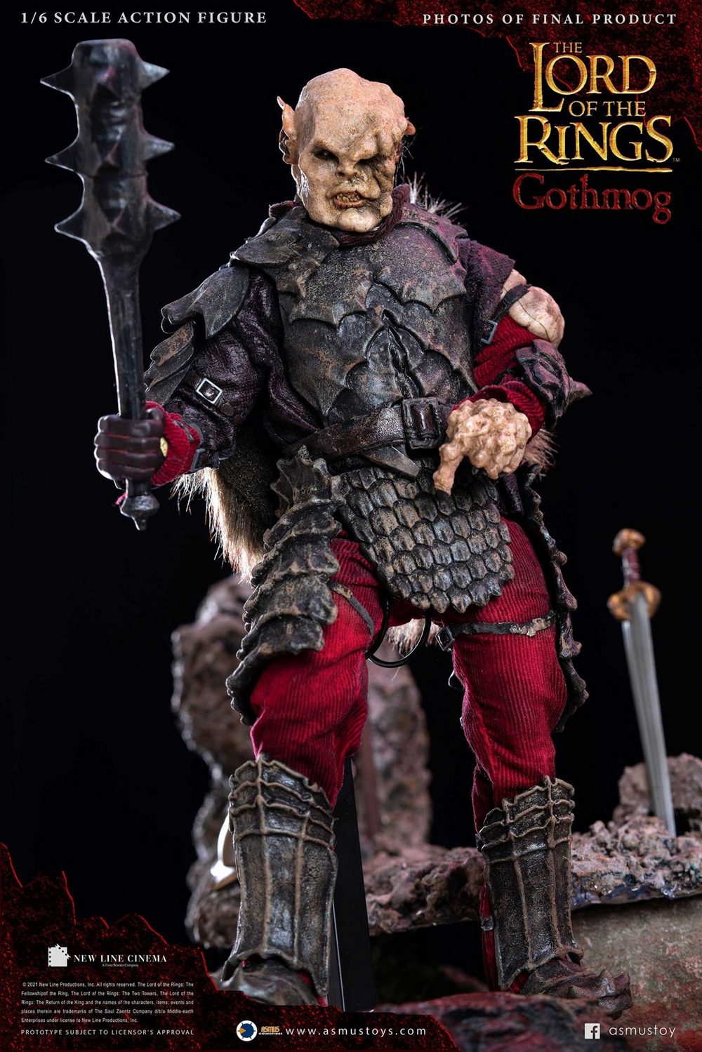 Asmus Toys Gothmog Orc Commander The Lord of the Rings 12in Action