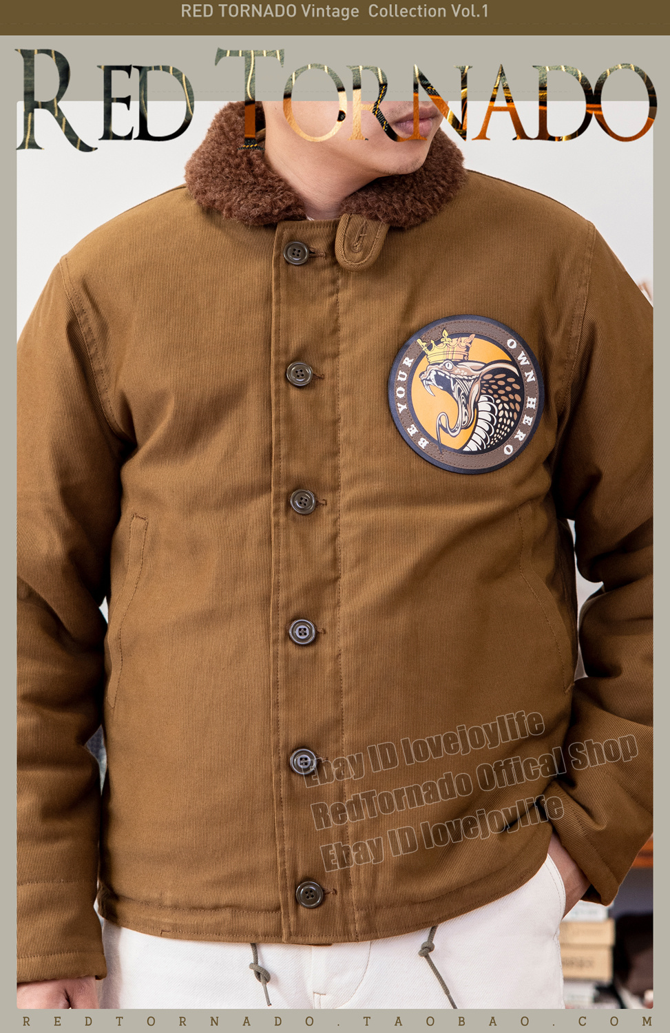 ジャケット・アウター RADIALL N-1 DECK JACKET 36 Vintage US Navy N-1 Type Deck Jacket Copy Civilian Made