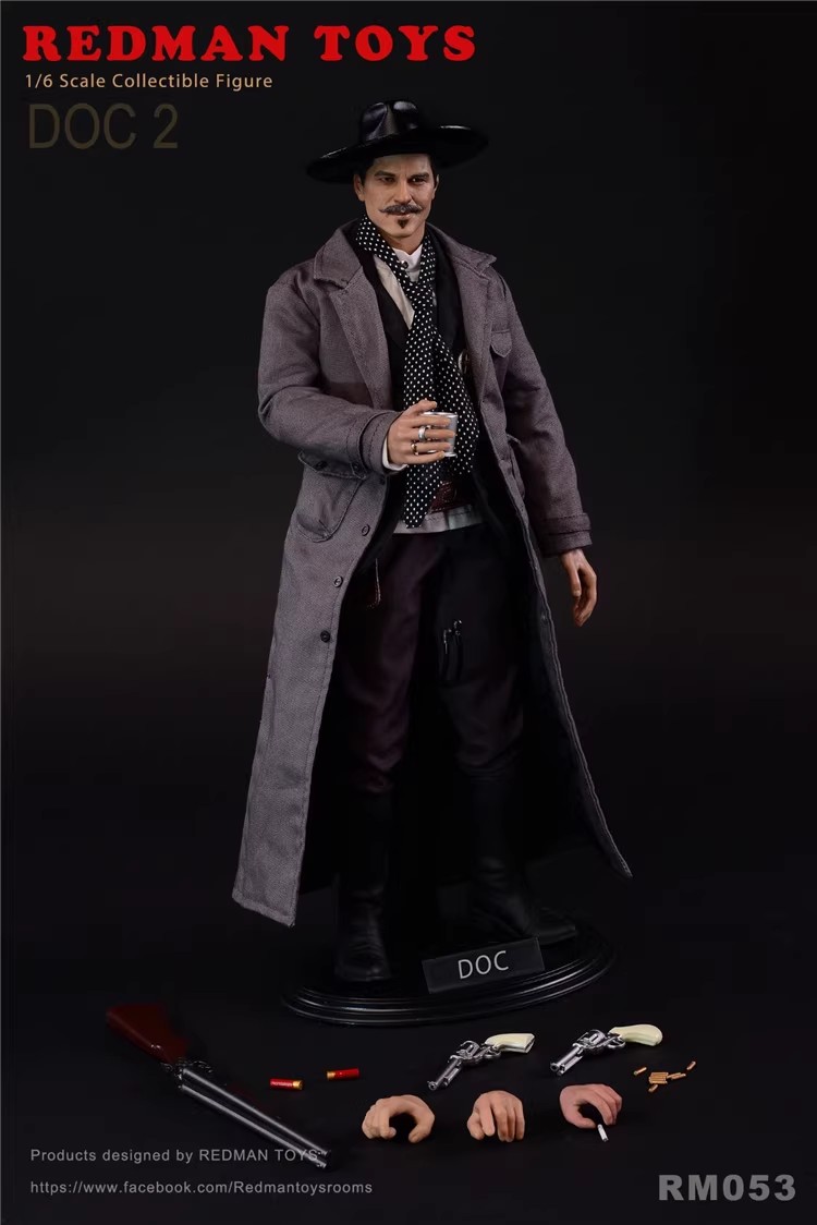 REDMAN TOYS Doc Holliday Tombstone 12in Action Figure Doll Model