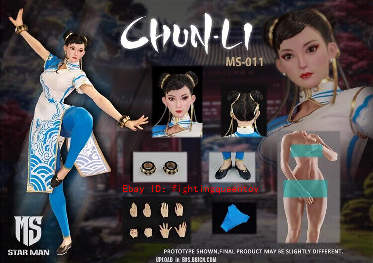 STAR MAN MS-011 Street Fighter ChunLi 1/6 Female Action Figure Pre