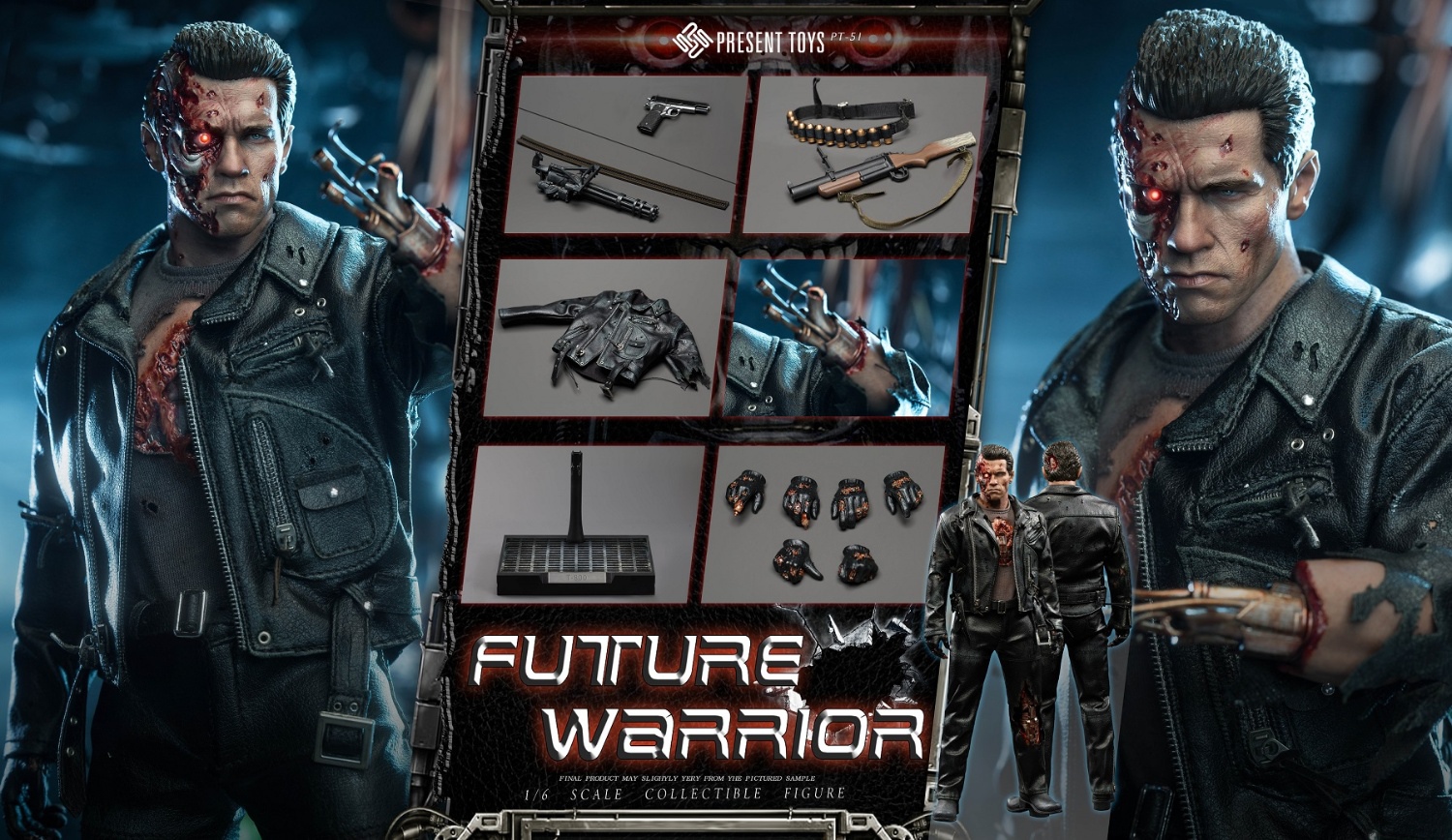 Present Toys Pt-Sp51 The Terminator 1/6 Figures T800 Future
