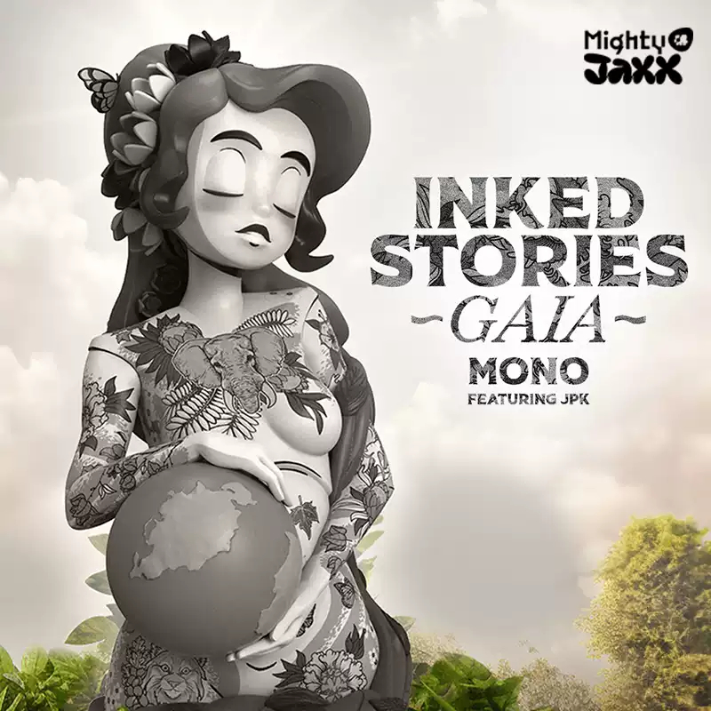 mighty jaxx inked stories 2点セット Mighty Jaxx Inked Stories Gaia Mono Edition Collectibles