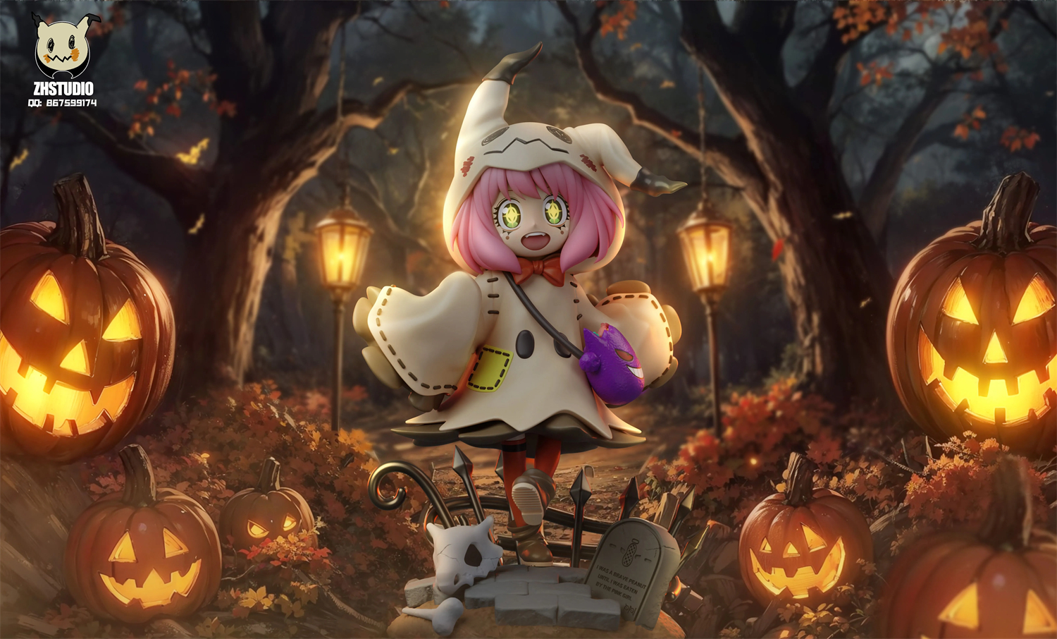ZH STUDIO Anya Cos Mimikyu Halloween Limited Edition Anime Statue