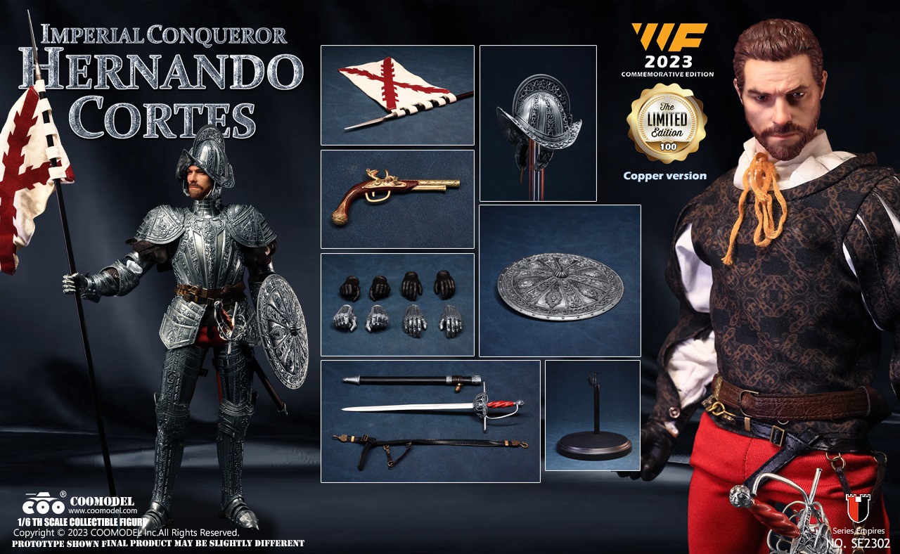 COOMODEL IMPERIAL CONQUISTADOR HERNAN CORTES 12in Figure SE2302