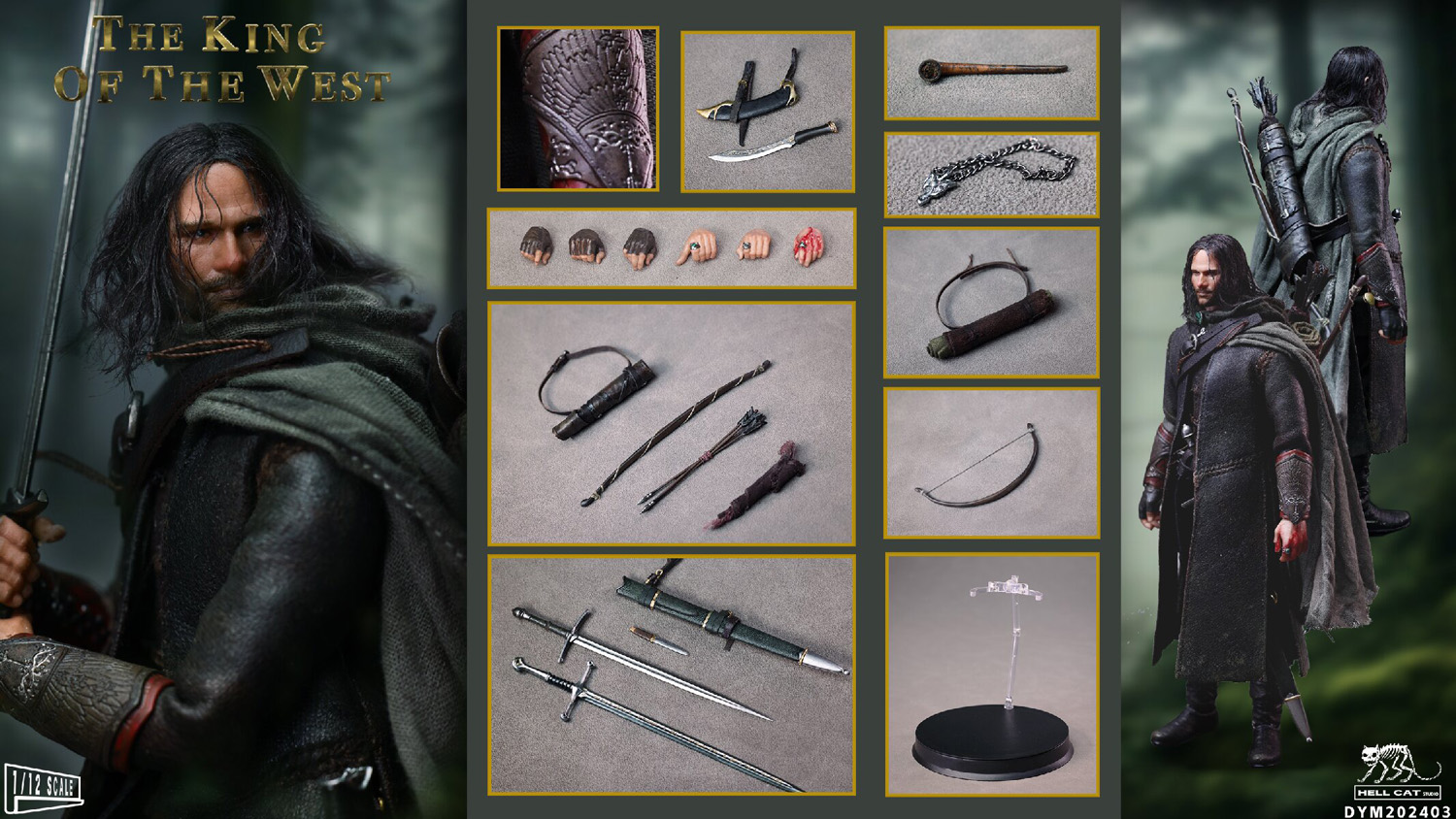 Hell Cat Studio The Lord of the Rings Aragorn II Strider 6in