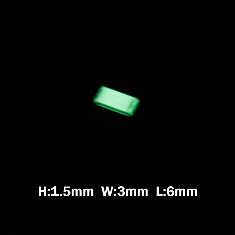1 pieza. Vidrio cuboide de 1,5*3*9 mm/1,5*3*6 mm vida nocturna autoluminosa 25 años de vida - Imagen 9 de 10