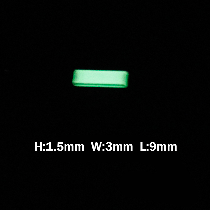 1 pieza. Vidrio cuboide de 1,5*3*9 mm/1,5*3*6 mm vida nocturna autoluminosa 25 años de vida - Imagen 10 de 10