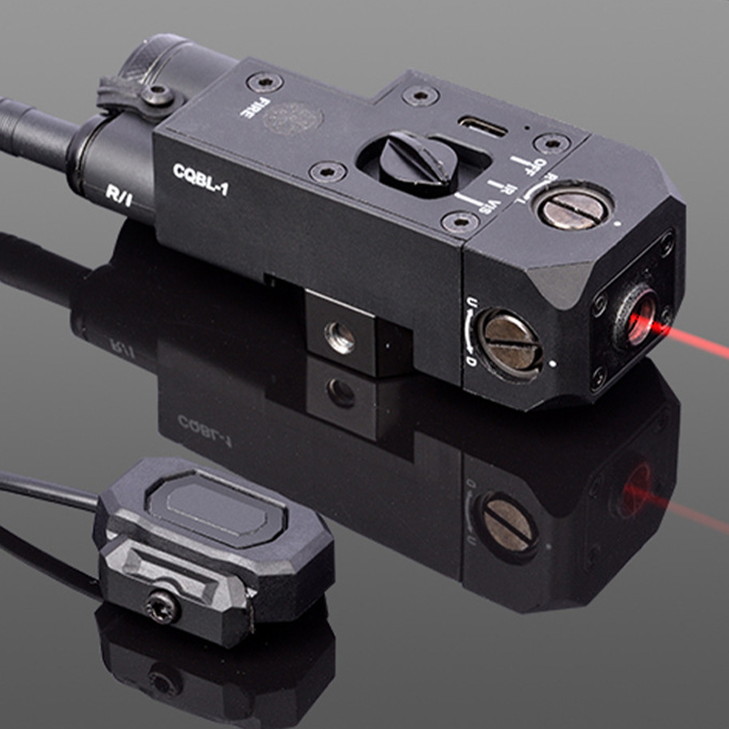 Laser Aiming Module with Pressure Switch for 20mm Rail - Red/Green Beam