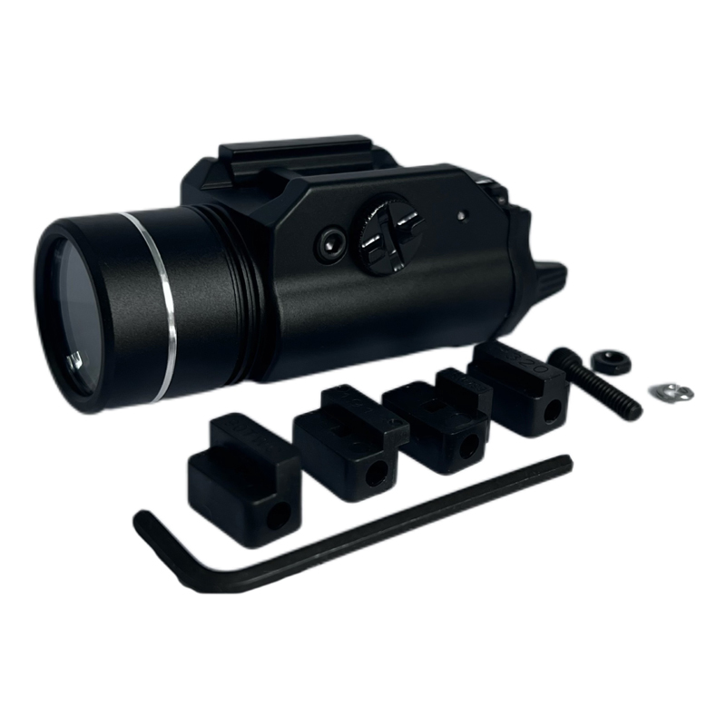 800LM Tactical Flashlight Strobe Light - Hiking Weapon Mount Black/Tan