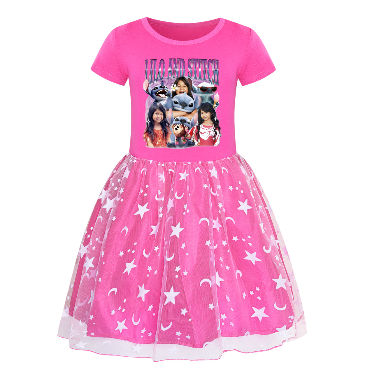 Kids Girls Lilo and Stitch Princess Tutu Dress Beach Dress Party Birthday Dress - Picture 23 of 31