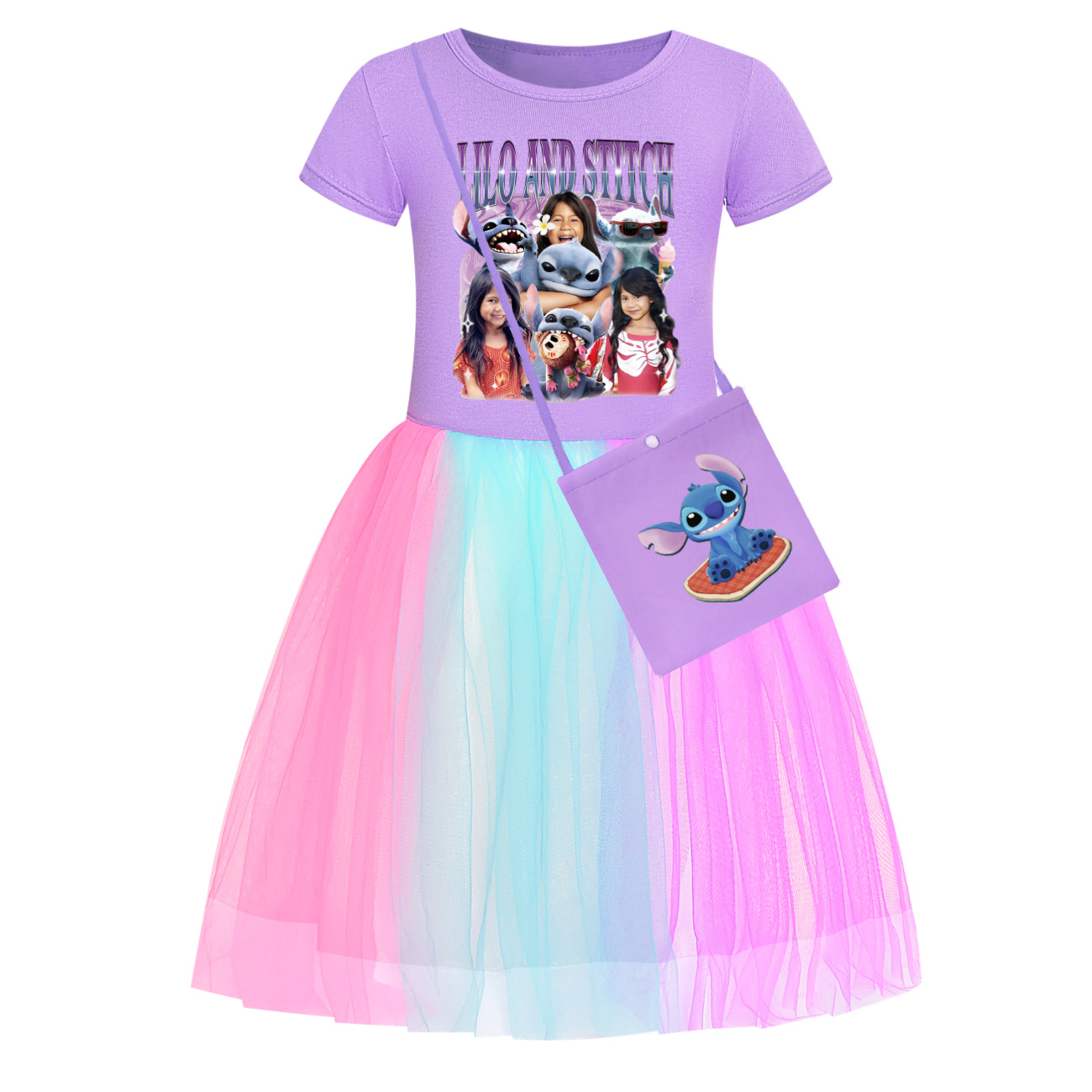 Kids Girls Lilo and Stitch Princess Tutu Dress Beach Dress Party Birthday Dress - Picture 28 of 31