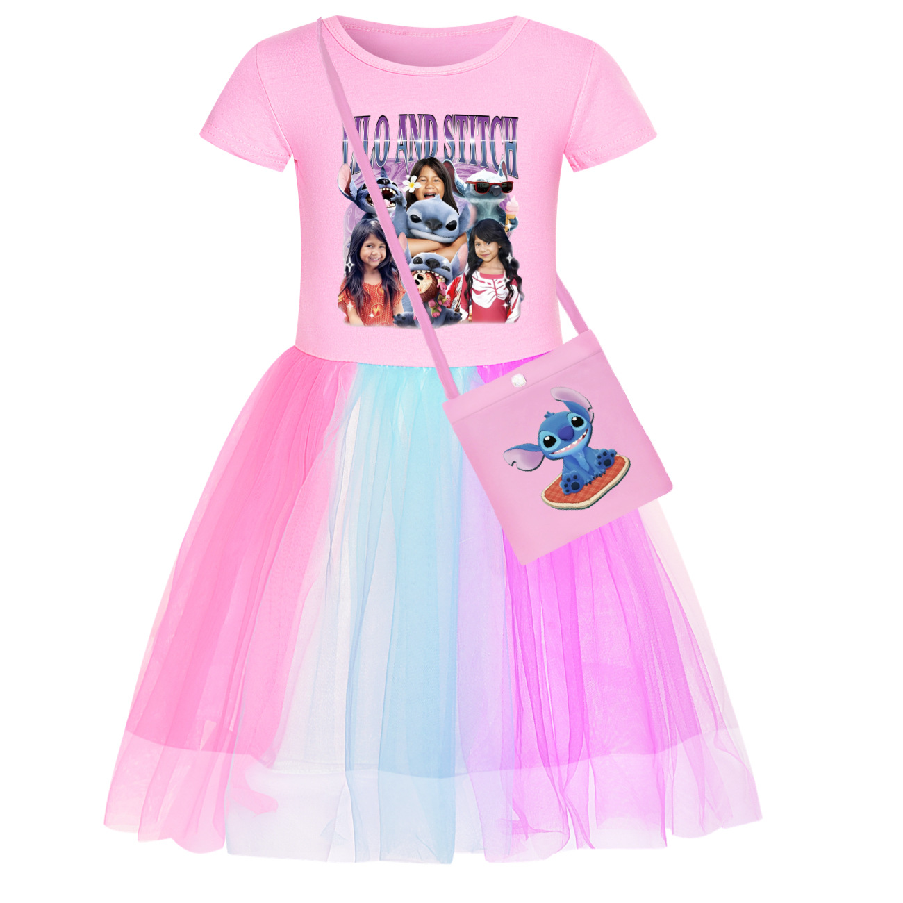 Kids Girls Lilo and Stitch Princess Tutu Dress Beach Dress Party Birthday Dress - Picture 30 of 31