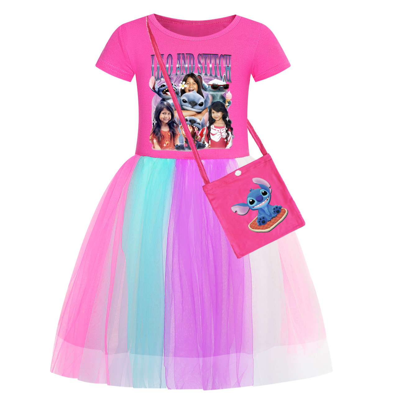 Kids Girls Lilo and Stitch Princess Tutu Dress Beach Dress Party Birthday Dress - Picture 26 of 31