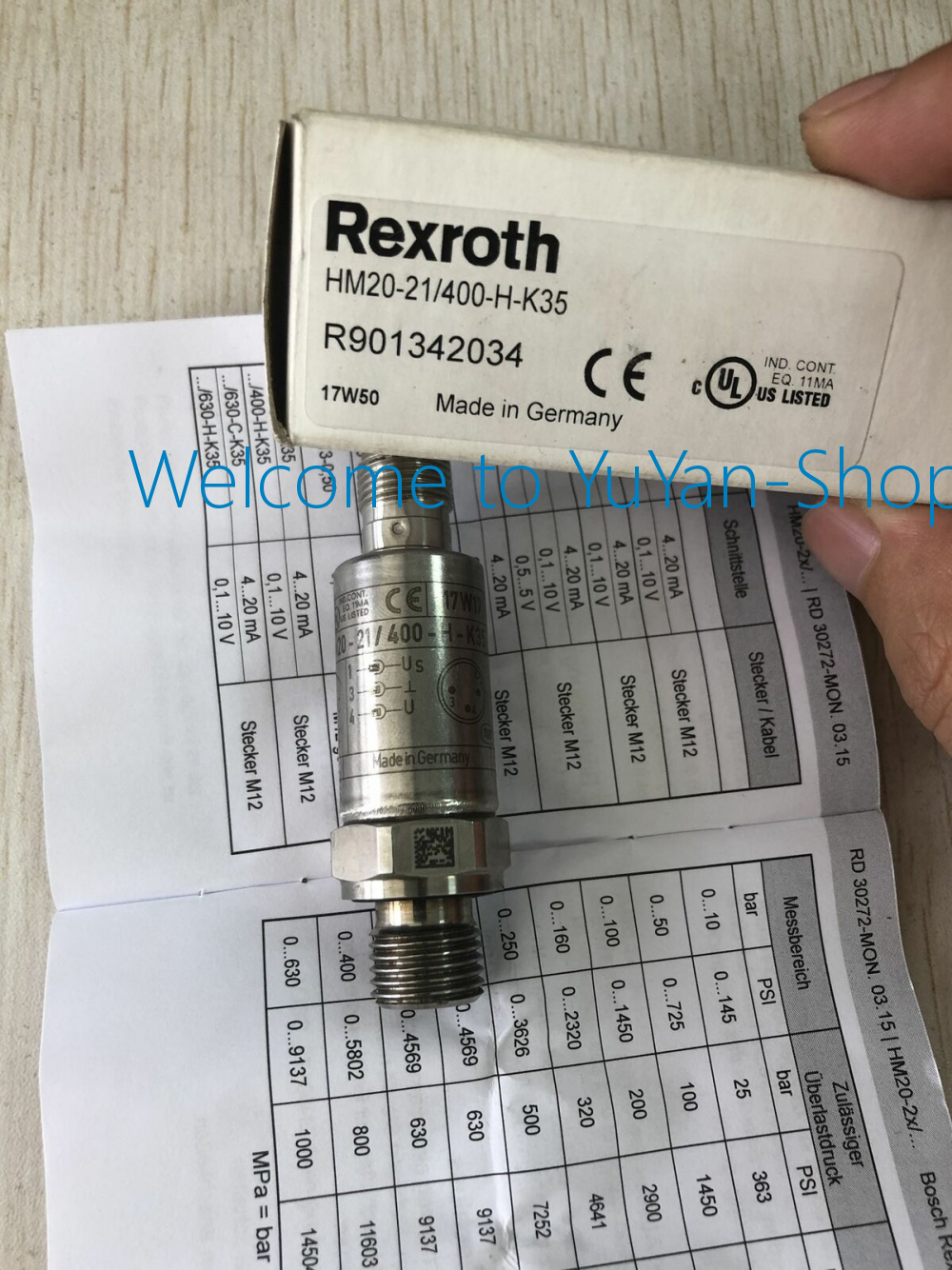 1pc Rexroth R901342034 HM20-2X/400-H-K35 pressure sensor #R168 DF | eBay