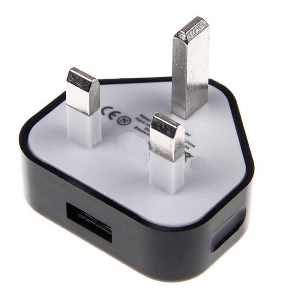 Cargador USB Enchufe Reino Unido Adaptador de Corriente Cargador de Viaje de Pared 5V 1A para Smartphone PC - Imagen 13 de 15