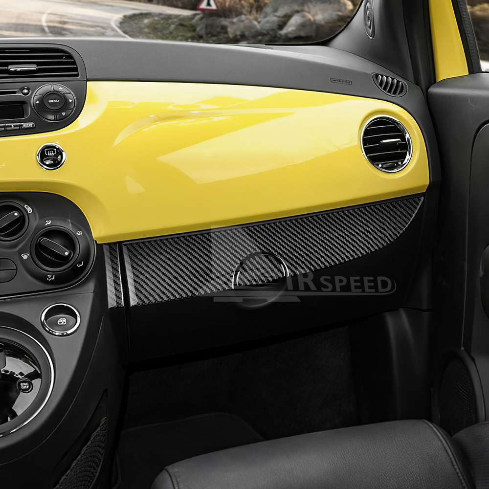 Panel AC Estilo Carbono Pegatina KUNGKIC Für Fiat 500 2008-2023 Abarth 595/595C 2012-2023 695 2017-2023 Accesorios Fiat 500 Pegatina Fibra Carbono Fiat 500