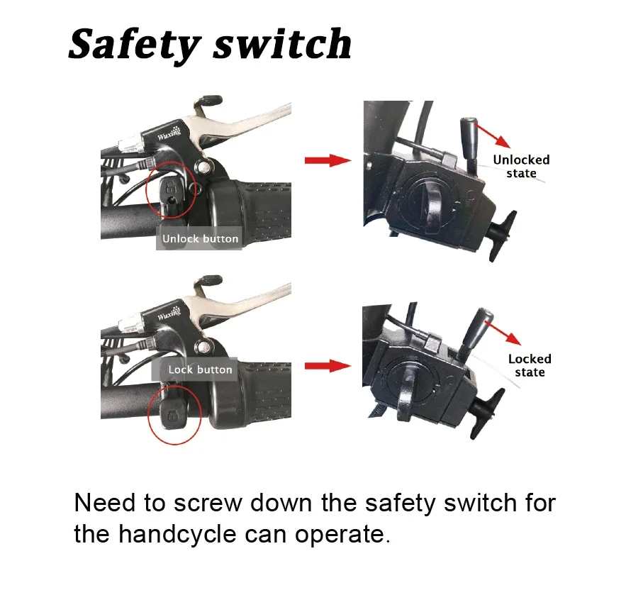 16 Inch Wheelchair Attachment Electric Handcycle Tractor 36V 250W/350W/500W - Picture 9 of 15