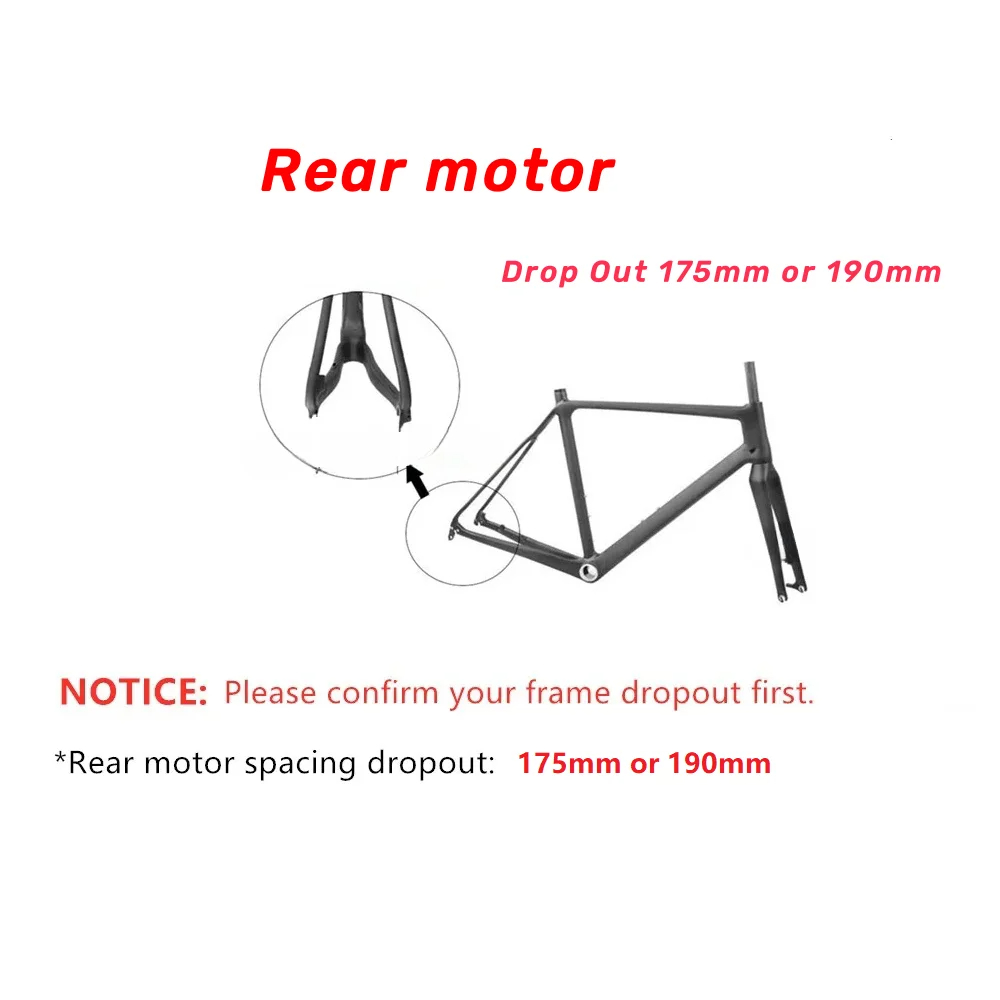 36V 48V 250W Bafang Motor Brushless Geared Fat Wheel Ebike Rear