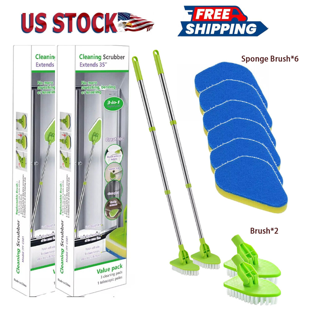 Scrub Cleaning Brush with Long Extendable Handle Shower Brush Scrubber Floor - Picture 19 of 19