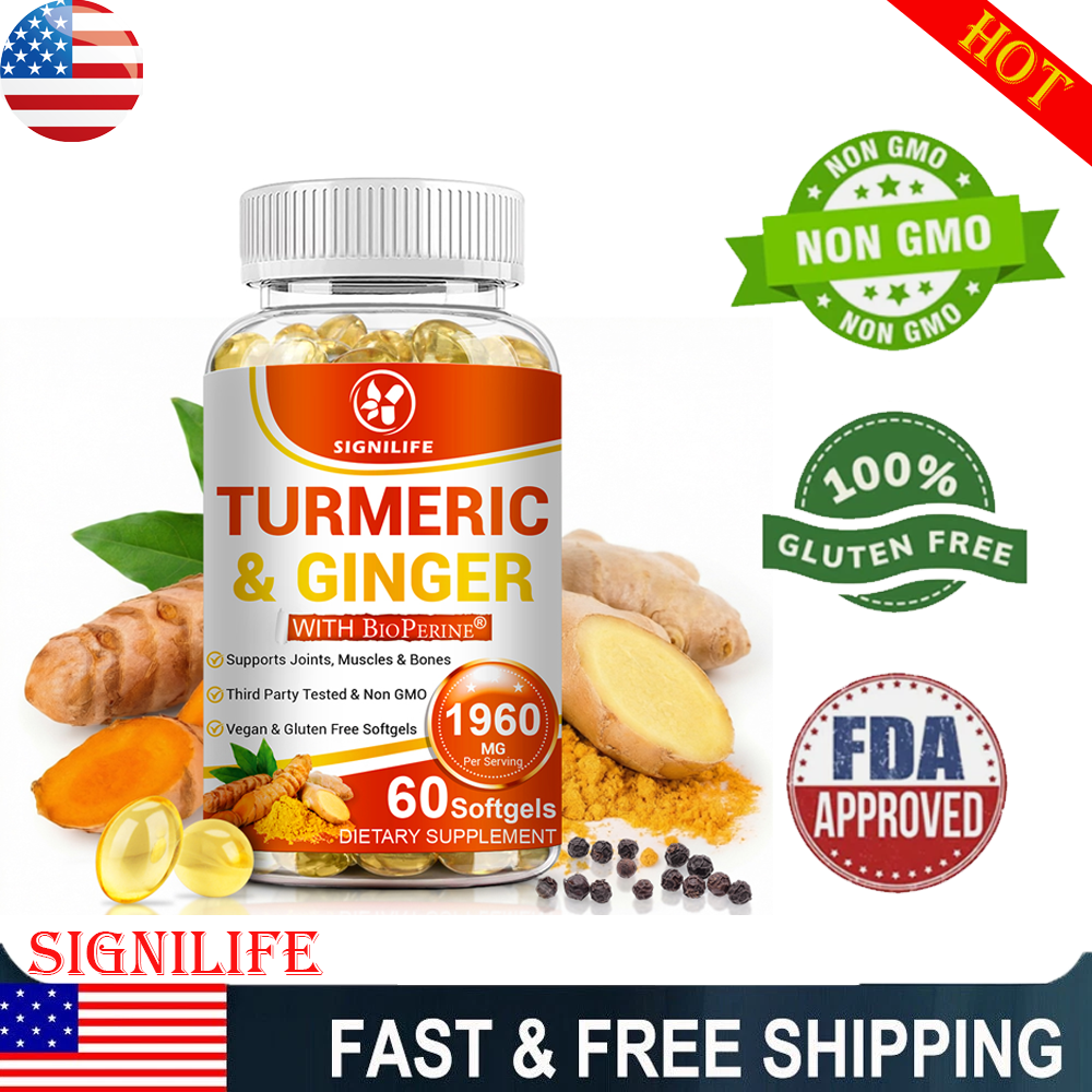 Turmeric Curcumin Highest Potency 95% 1950mg with BioPerine Black Pepper Extract