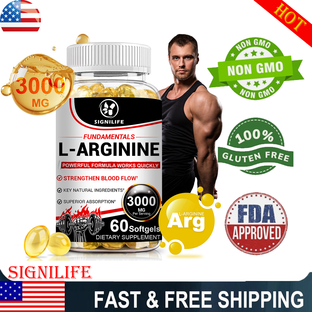 Nitric Oxide Booster L-Arginine, L-Citrulline 3000mg 60 Caps HIGHEST POTENCY-
