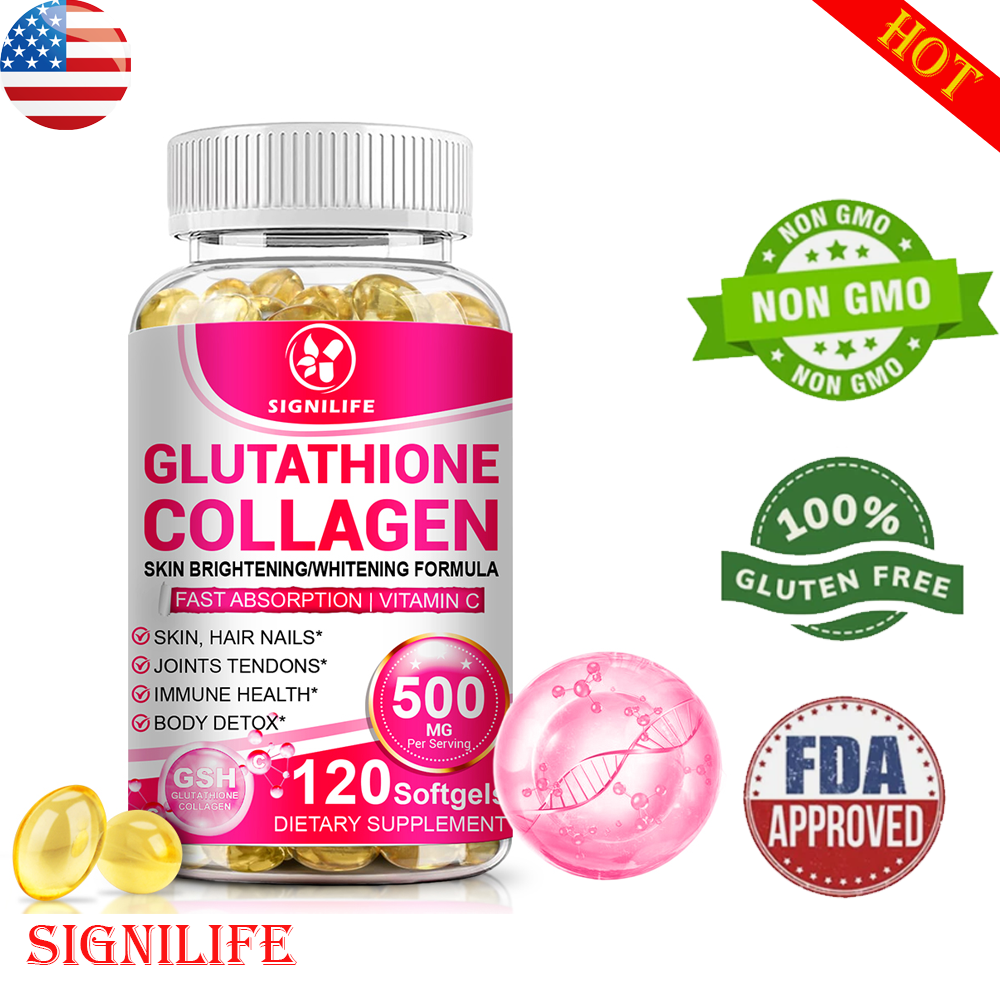 120 capsules collagen glutathione pills whitening skin bleaching lightening love