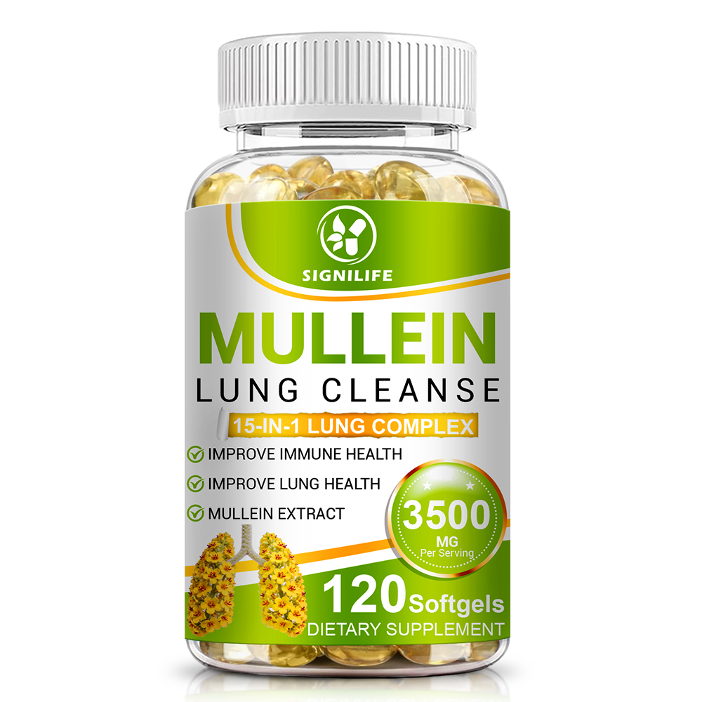 Mullein Leaf Capsules 3500mg – Support Lung Cleanse Respiratory Health Vegan