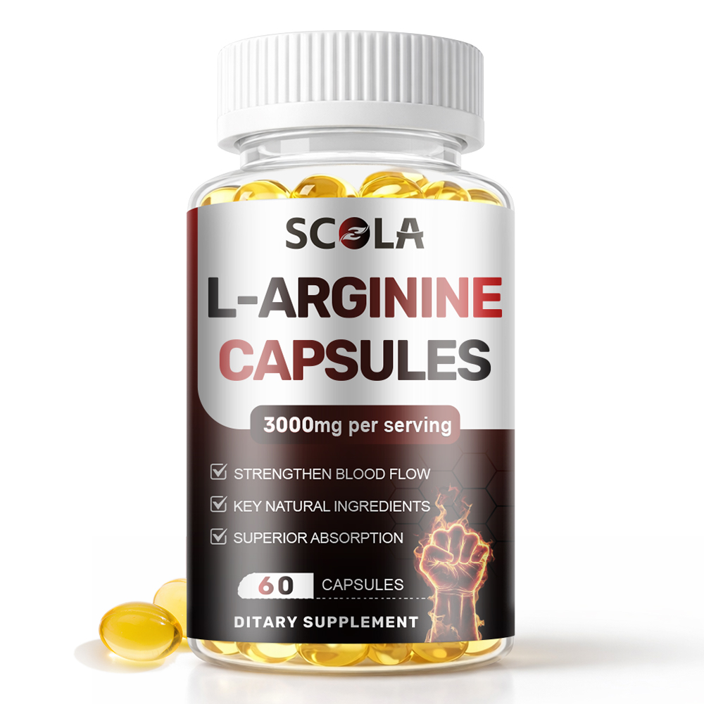 L-Arginine 3000mg Nitric Oxide,Testosterone Booster,Blood Flow 60/120 Capsules