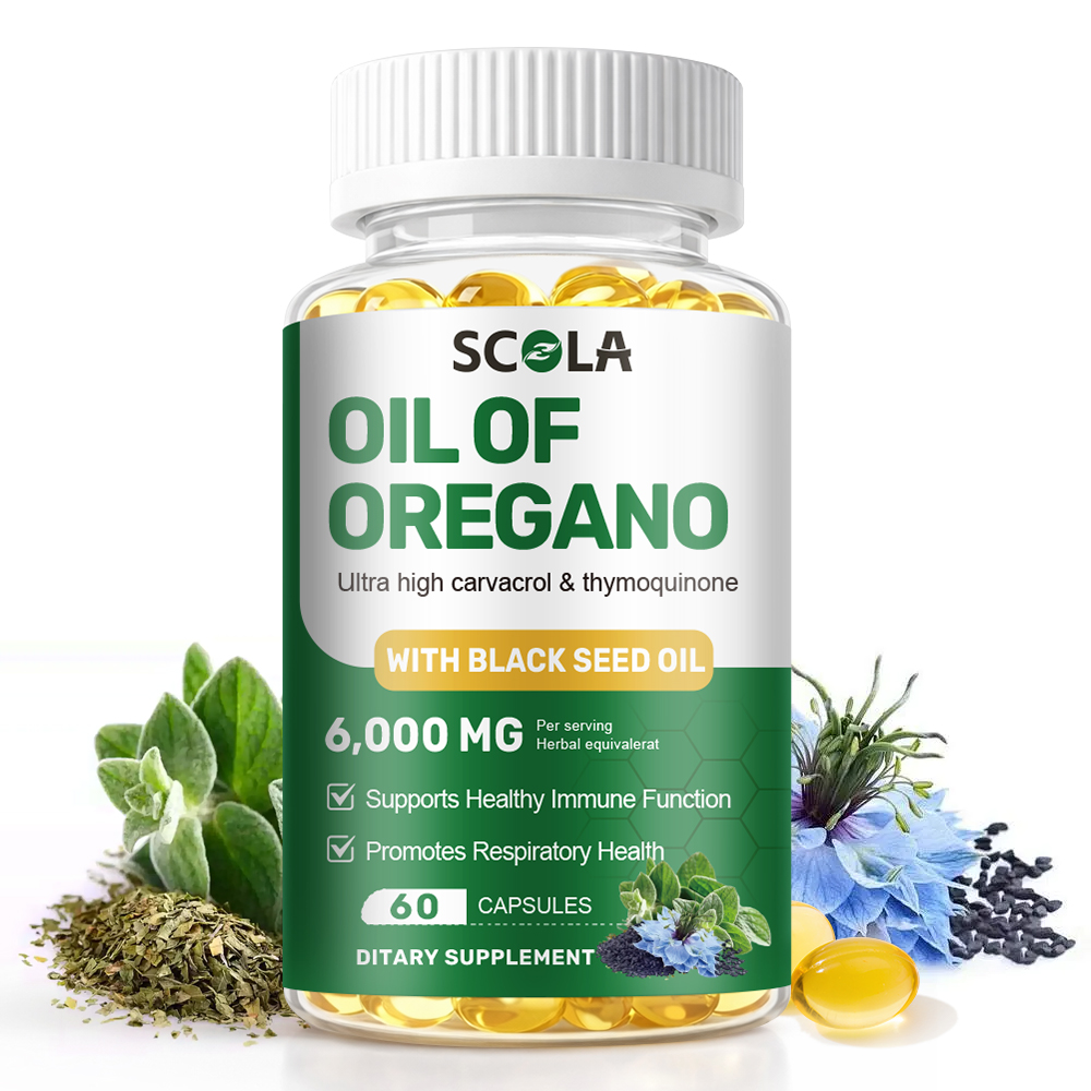 Oregano Oil 6000mg With Black Seed Oil Contains Carvacrol and Thymoquinone