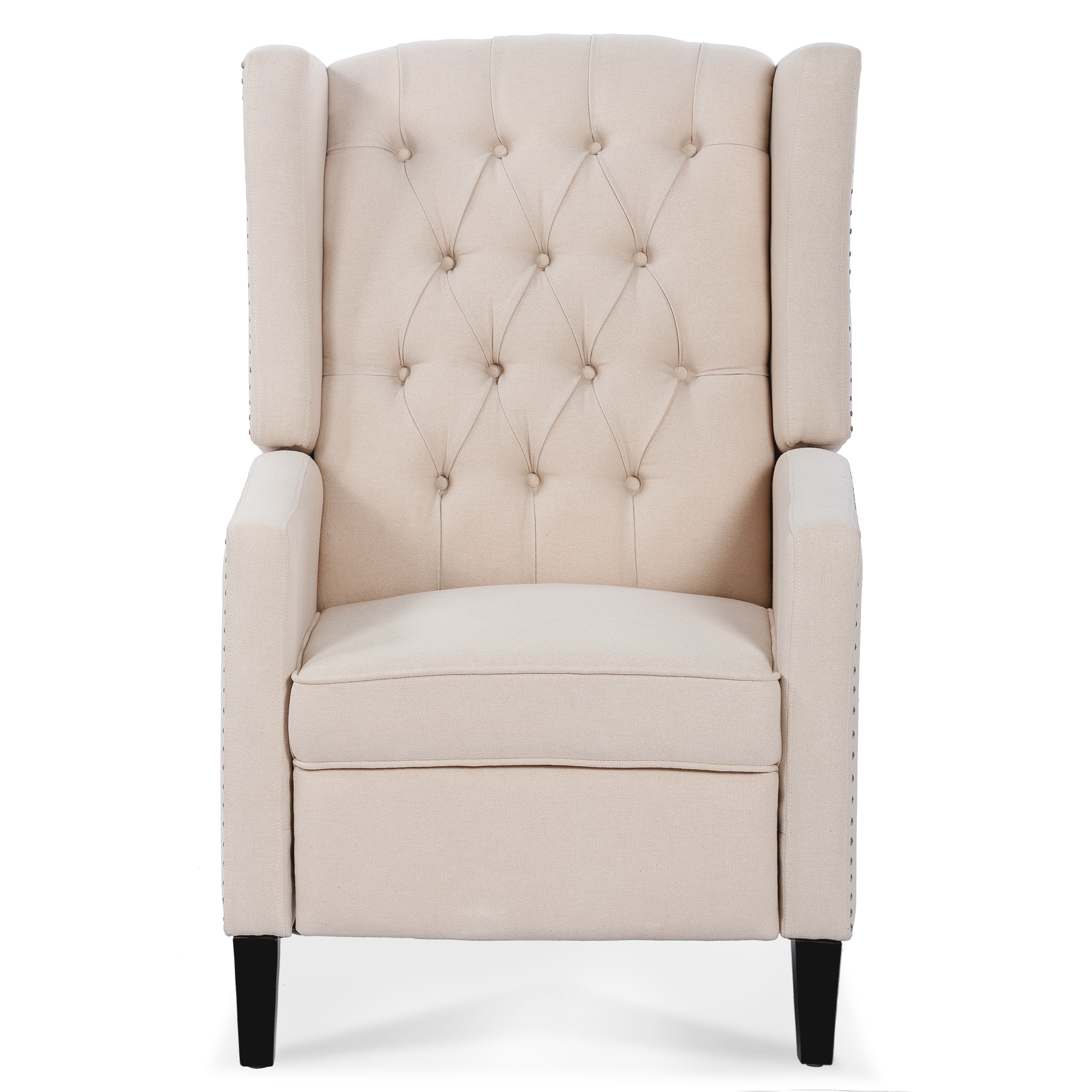 Wide Recliner Chair Vintage Accent Manual Wingback Home Living Room Office