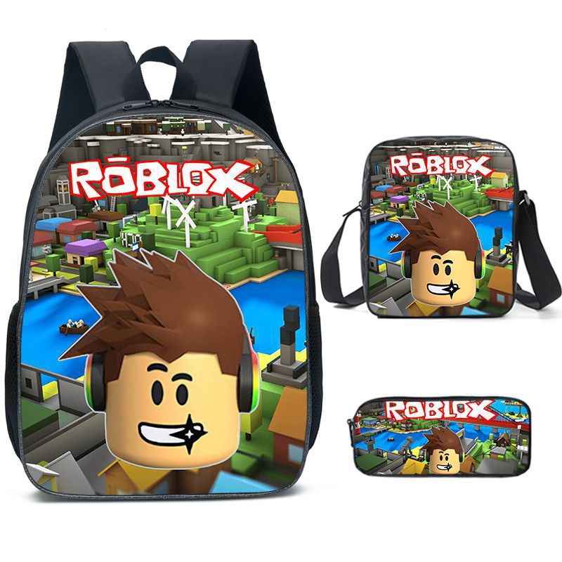 Kids Roblox Game 3D Backpack School Bag Lunch Bag Rucksack Shoulder Bookbag Gift - Picture 15 of 26