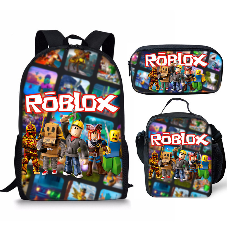 Kids Roblox Game 3D Backpack School Bag Lunch Bag Rucksack Shoulder Bookbag Gift - Picture 20 of 26