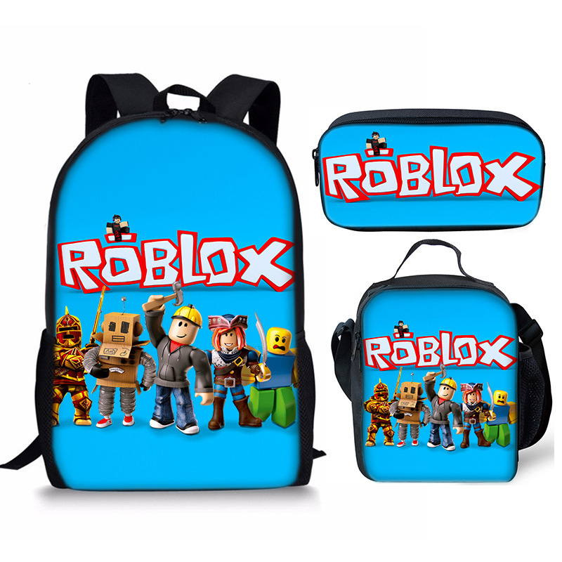 Kids Roblox Game 3D Backpack School Bag Lunch Bag Rucksack Shoulder Bookbag Gift - Picture 22 of 26