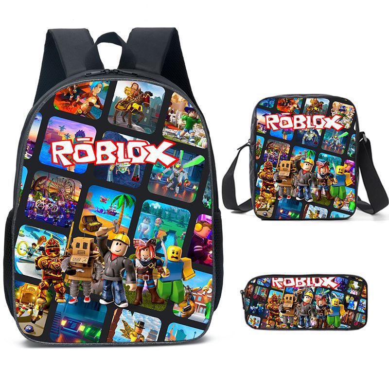 Kids Roblox Game 3D Backpack School Bag Lunch Bag Rucksack Shoulder Bookbag Gift - Picture 23 of 26