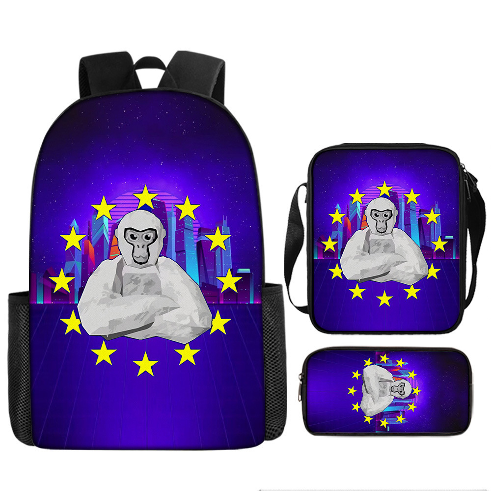 NHBTGSF Backpack Set For Kids - 17 Inch School Backpack With Lunch Bag, Pencil Case & Keychain, Softball Design - View #2