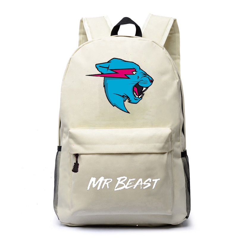 Kids Mr Beast Large Capacity Backpack Laptop Bags Lightweight Rucksack Causal - Picture 18 of 25