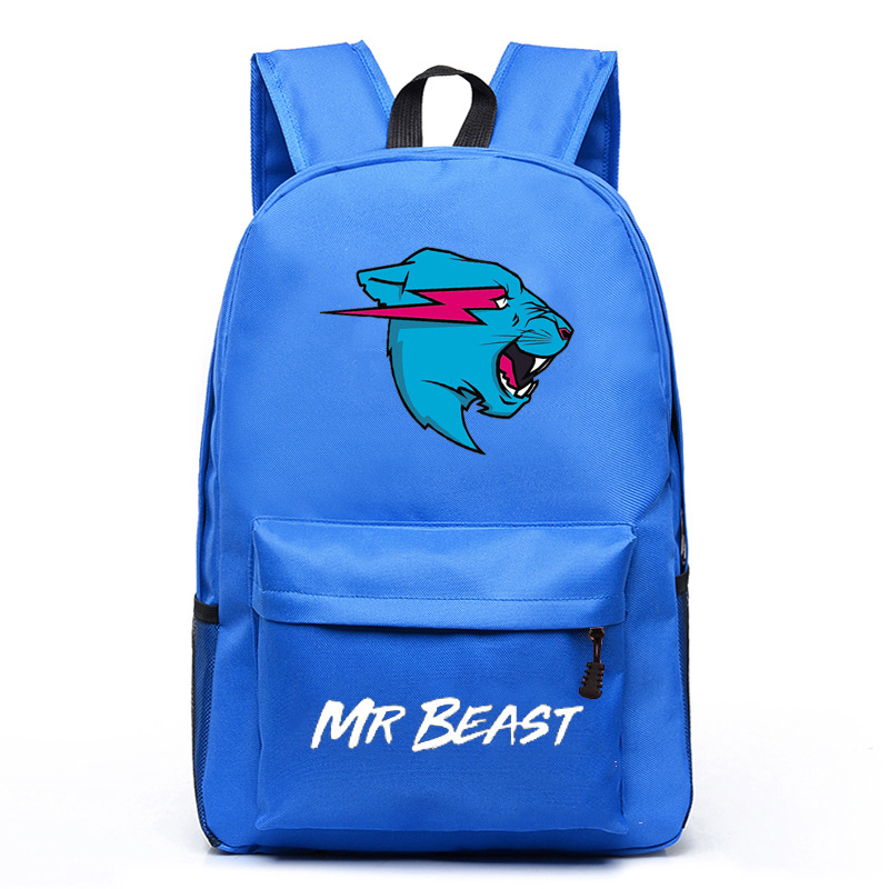 Kids Mr Beast Large Capacity Backpack Laptop Bags Lightweight Rucksack Causal - Picture 19 of 25