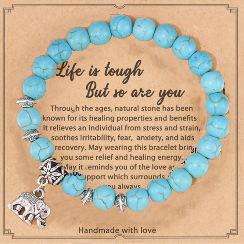 Crystal Bracelet Anti-Anxiety Healing Natural Stone Bead Heart Charm Women Gifts - Picture 26 of 29