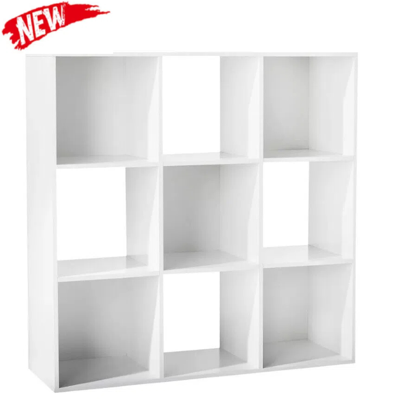 Brand New 11" 9 Cube Organizer Shelf,Black / White